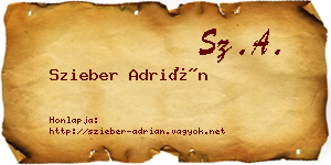 Szieber Adrián névjegykártya